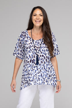 Drizzle Short Sleeve Cotton Swing Shirt