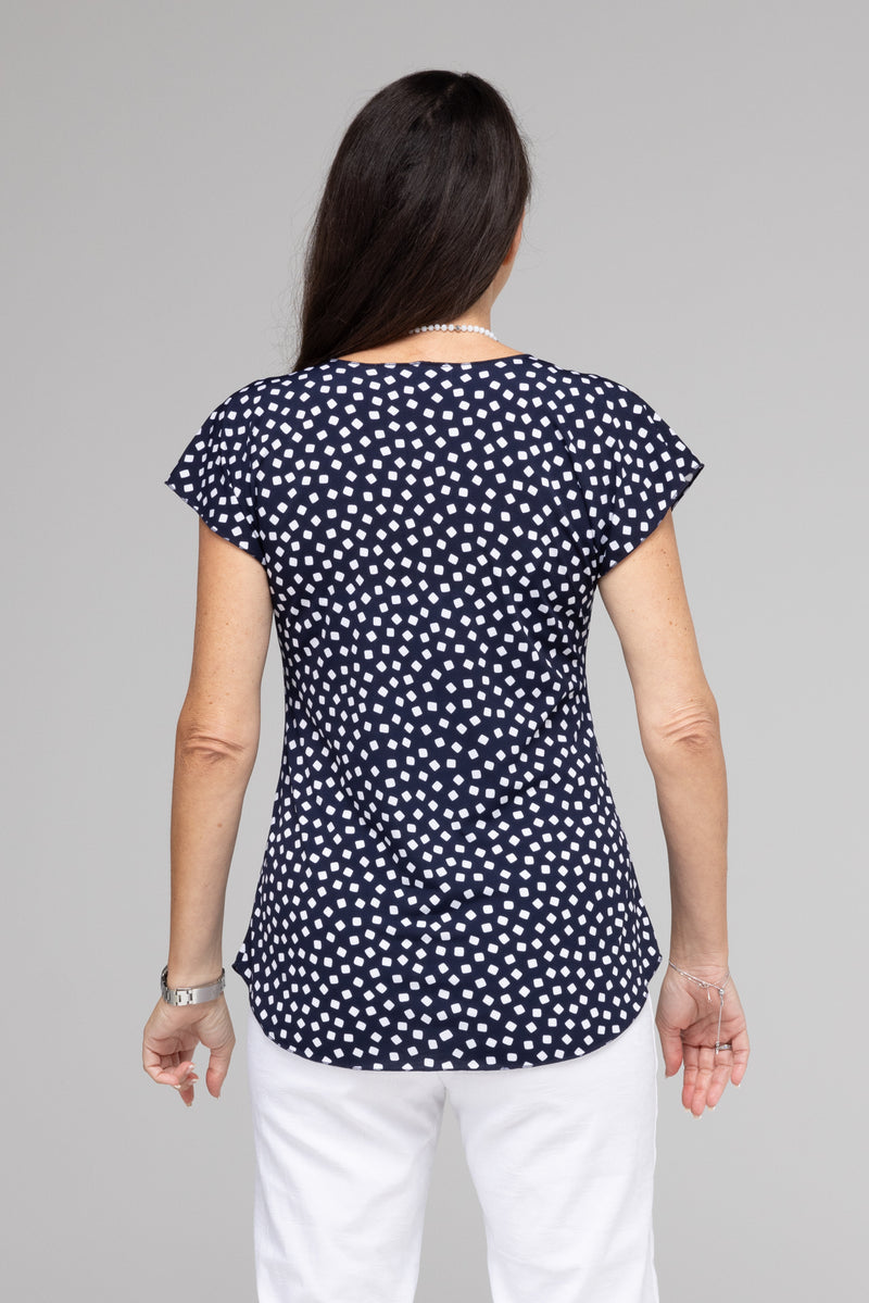 Squares Short Sleeve Jersey Top