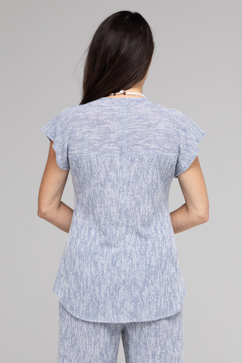 Sky Haven Poly/Rayon Knit Feature Stitched Top