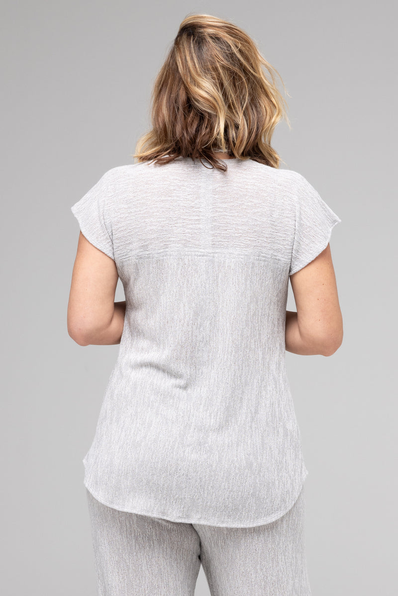 TWIN SET - Silver Haven Poly/Rayon Knit Feature Stitched Top + Cardigan