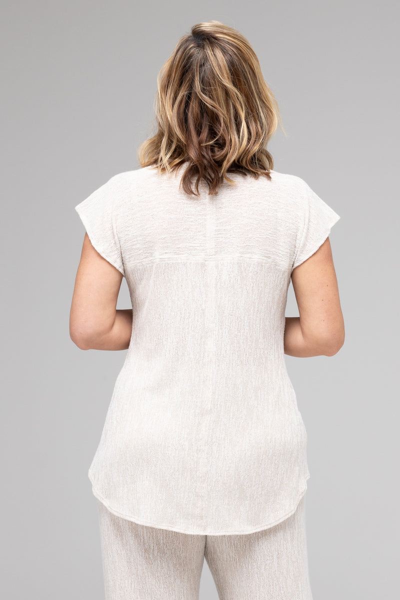 Sand Haven Poly/Rayon Knit Feature Stitched Top
