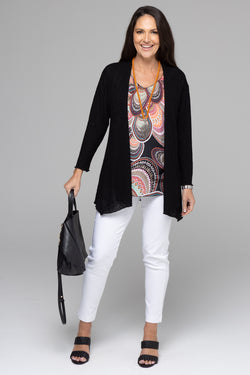 Crisp Stretch Rayon/Nylon Full Length Pants