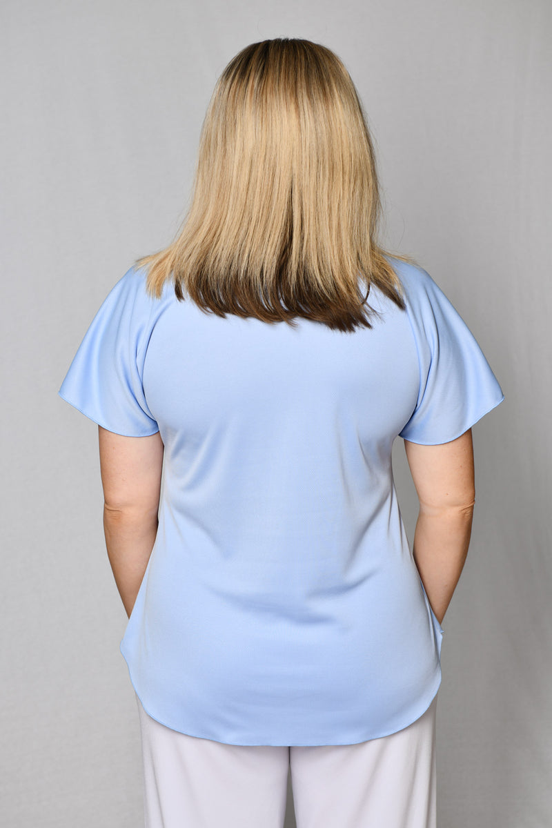 Pale Blue Activewear Longer Sleeve Top