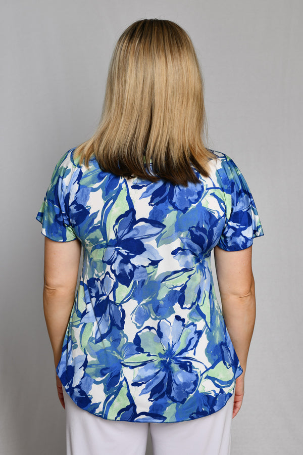 Pacific Print Longer Sleeve Jersey Top