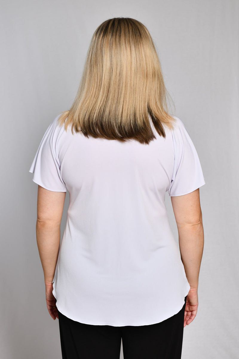 White Microfibre Longer Sleeve Jersey Top