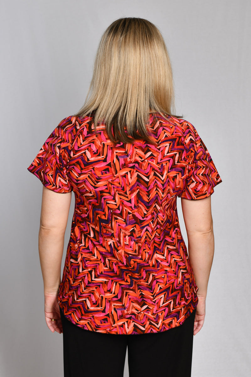 Lipstick Print Longer Sleeve Jersey Top