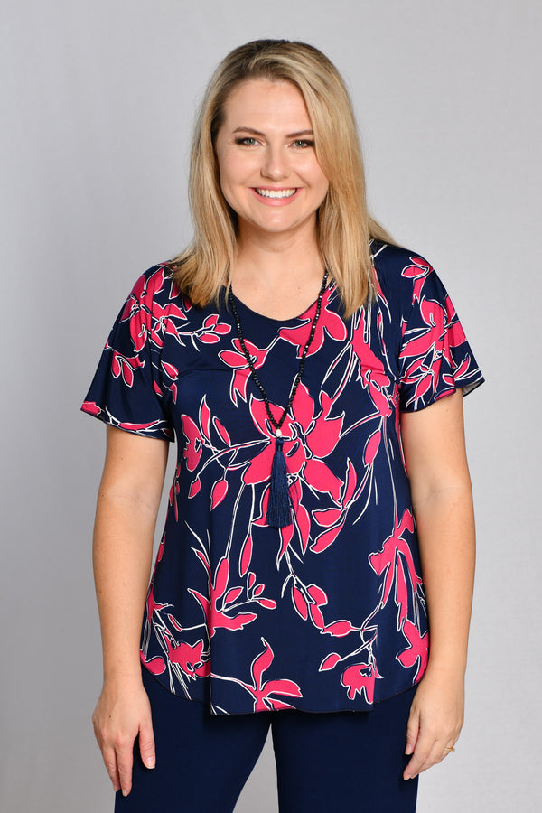 Hot Print Longer Sleeve Jersey Top