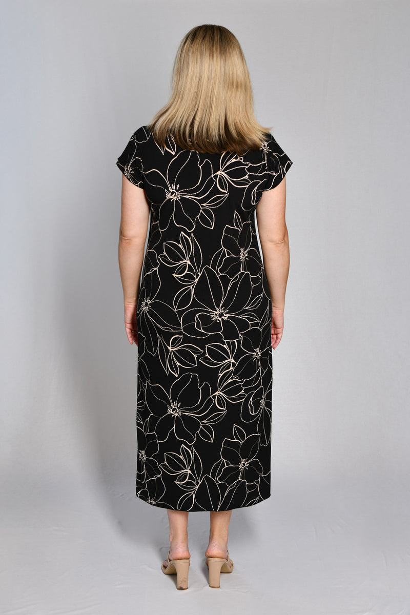 Goldie Print Short Sleeve Jersey Maxi Dress