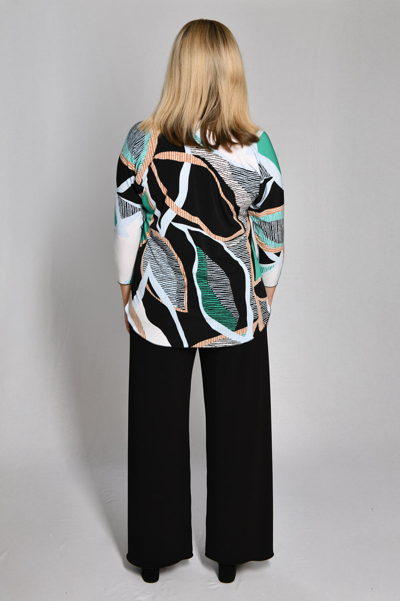 Black Wide Leg Jersey Palazzo Pants