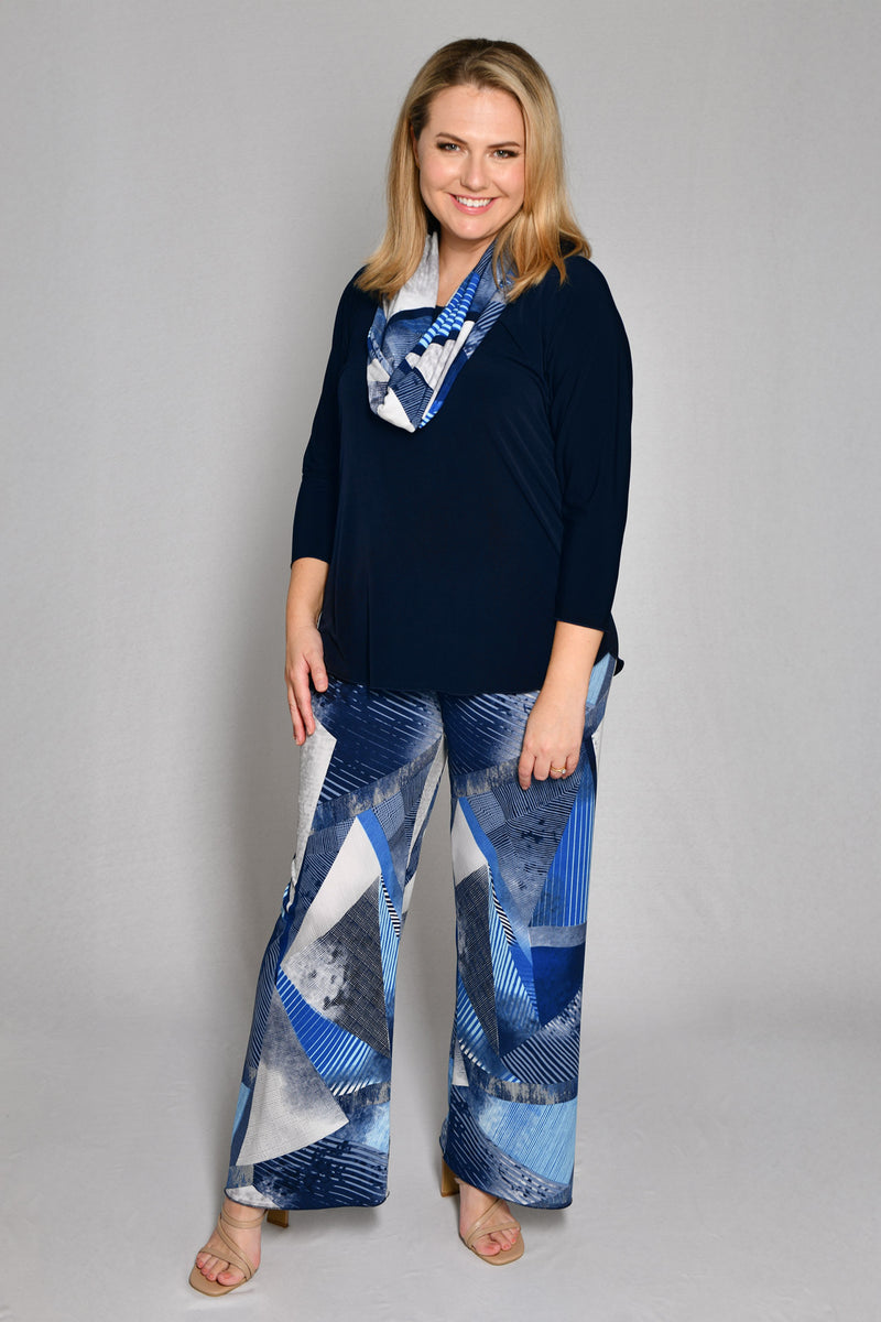 Sorrento Print Twisted Jersey Cowl Neck Scarf