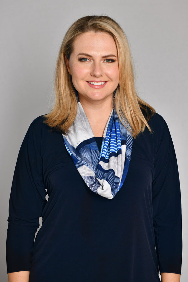Sorrento Print Twisted Jersey Cowl Neck Scarf