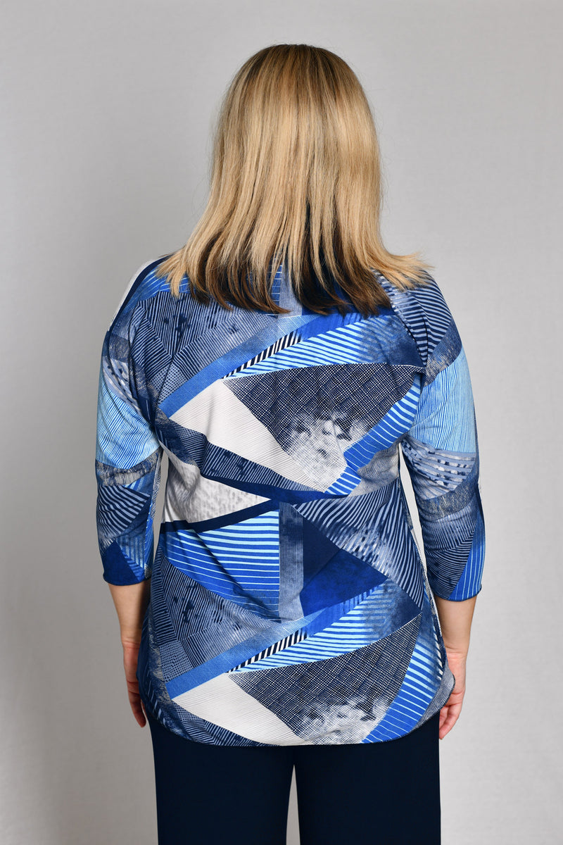Sorrento Print 3/4 Sleeve Jersey Top