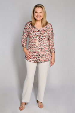 Almond Tapered Jersey Palazzo Pants