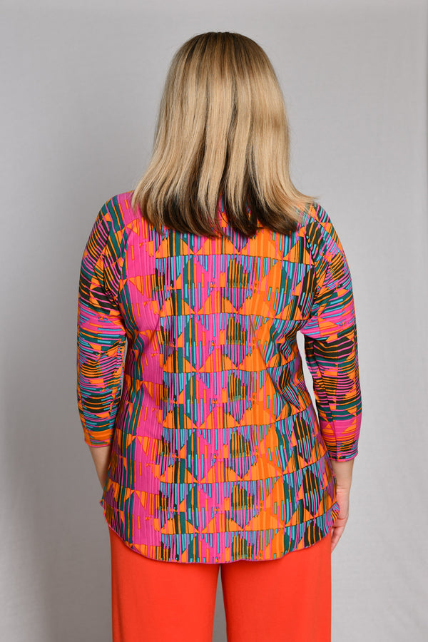 Cairo Print 3/4 Sleeve Jersey Top