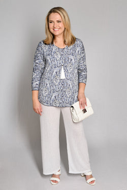 White Haven Poly/Rayon Knit Palazzo Pants