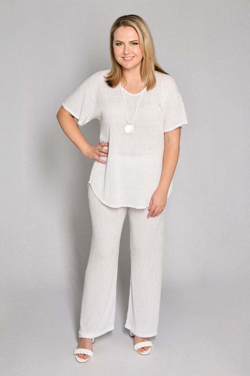 White Haven Poly/Rayon Knit Longer Sleeve Top