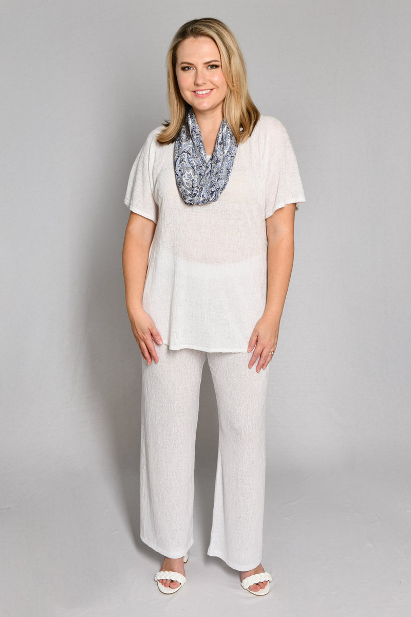 White Haven Poly/Rayon Knit Longer Sleeve Top