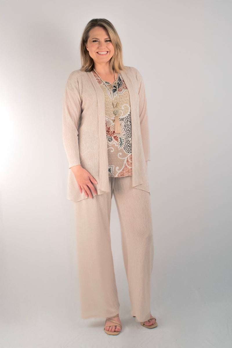 Sand Haven Poly/Rayon Long Sleeve Cardigan