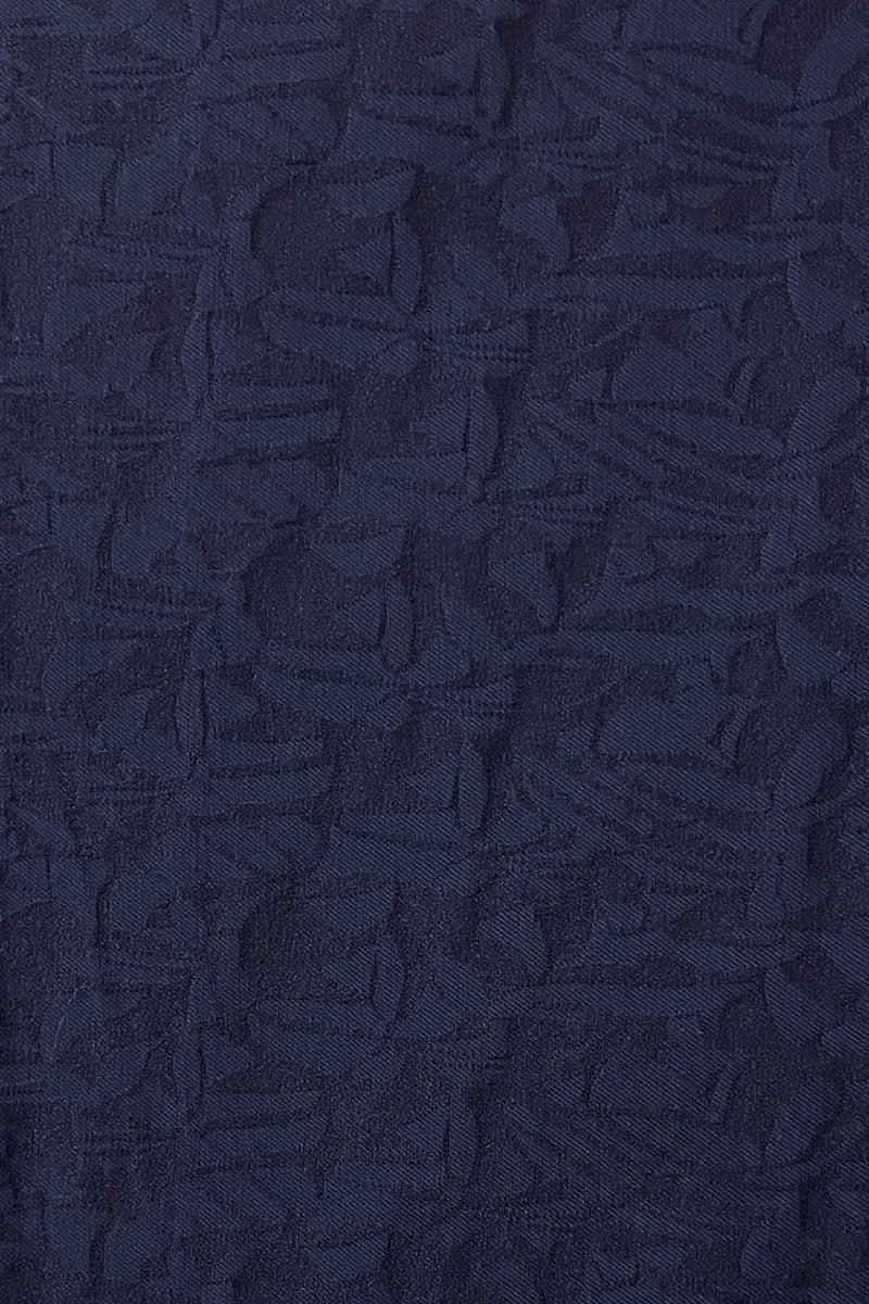 Sapphire Textured Pattern Stretch Rayon/Nylon Full Length Pants