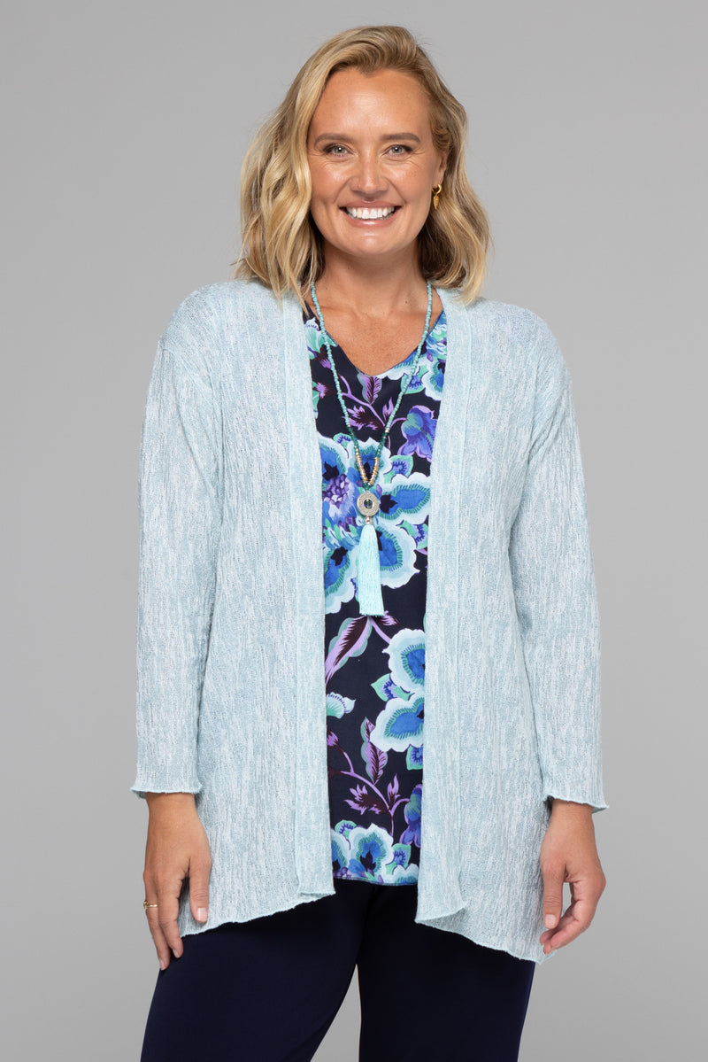 Ice Poly Rayon Long Sleeve Cardigan