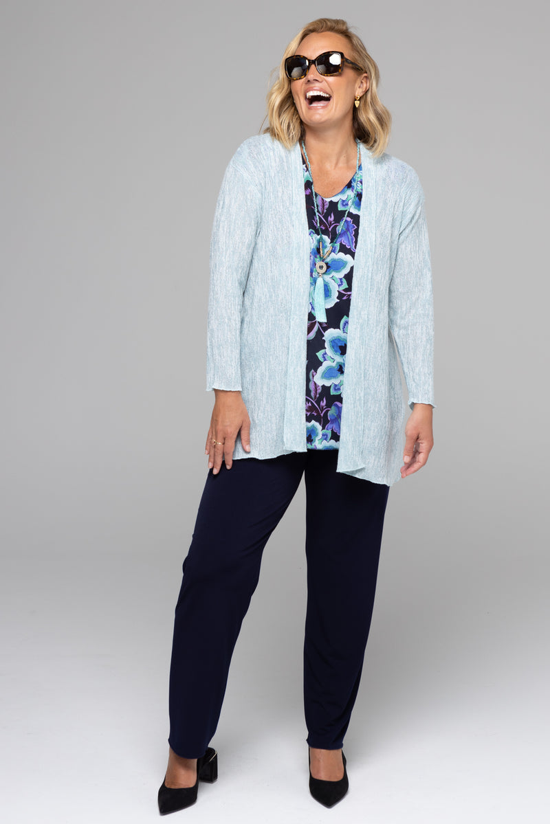 Ice Poly Rayon Long Sleeve Cardigan