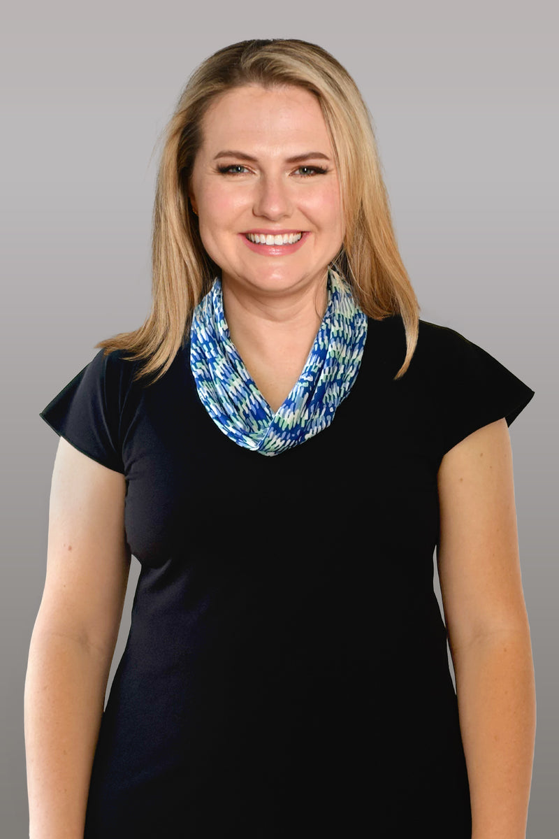 Ripple Print Summer Twisted Jersey Scarf