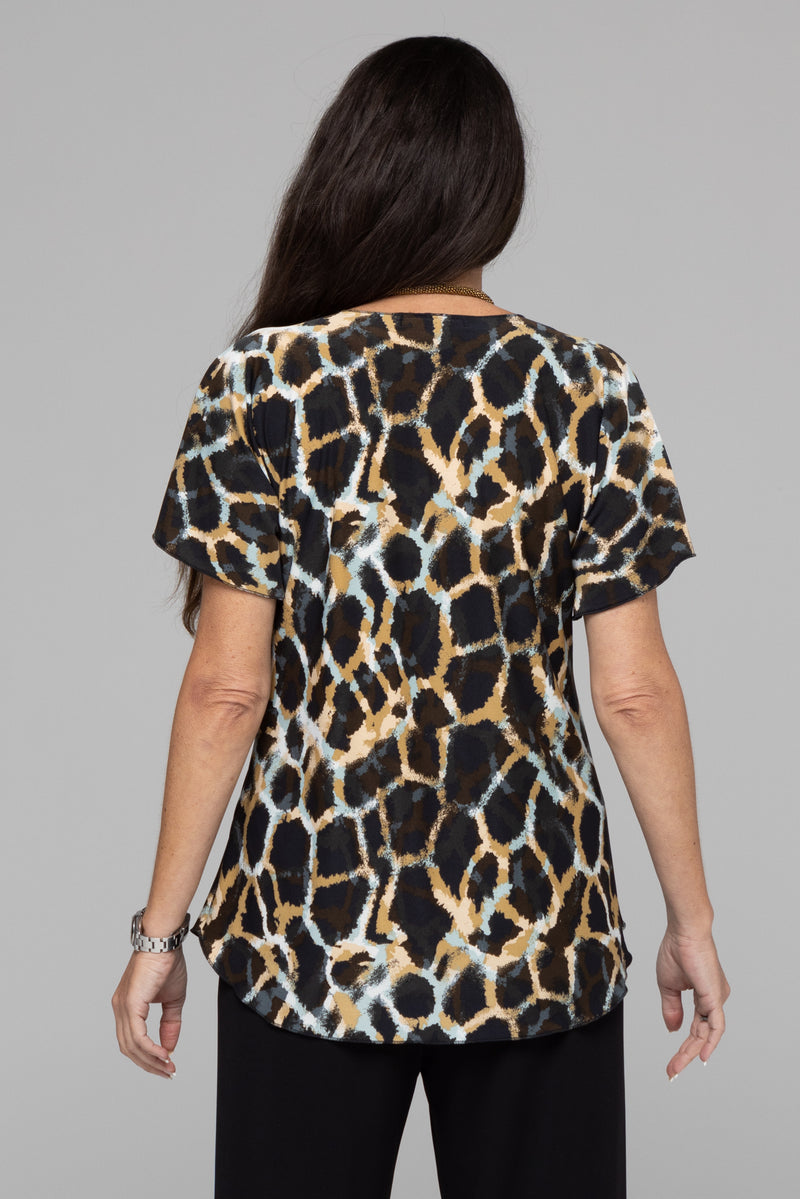 Rockpool Print Longer Sleeve Jersey Top