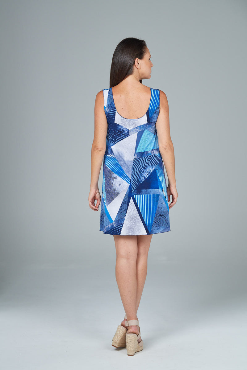 Blue Sorrento Jersey Sleeveless Dress
