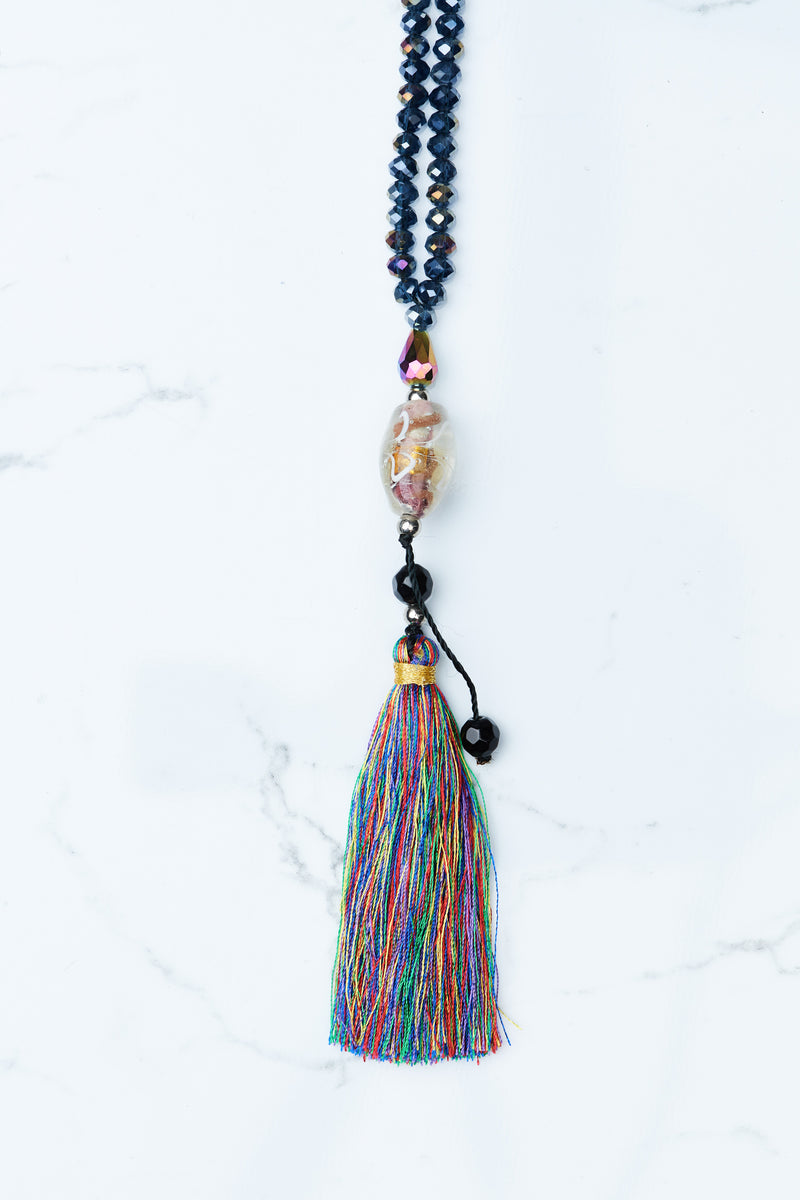 Multi-Coloured Tassel Necklace
