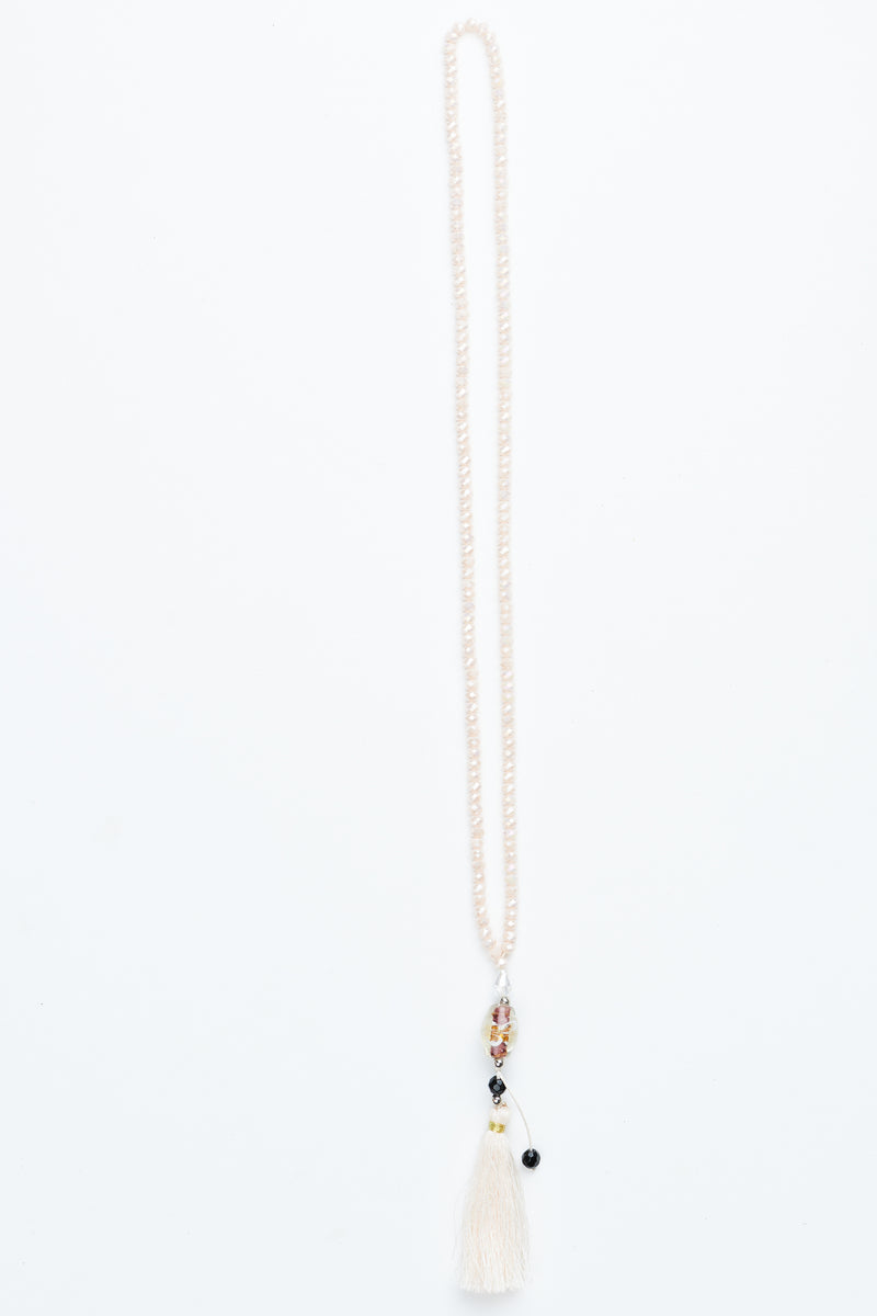 Cream Tassel Necklace