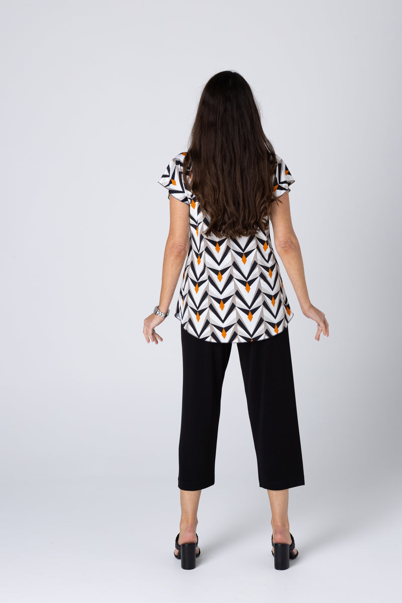 Black 3/4 Jersey Palazzo Pants