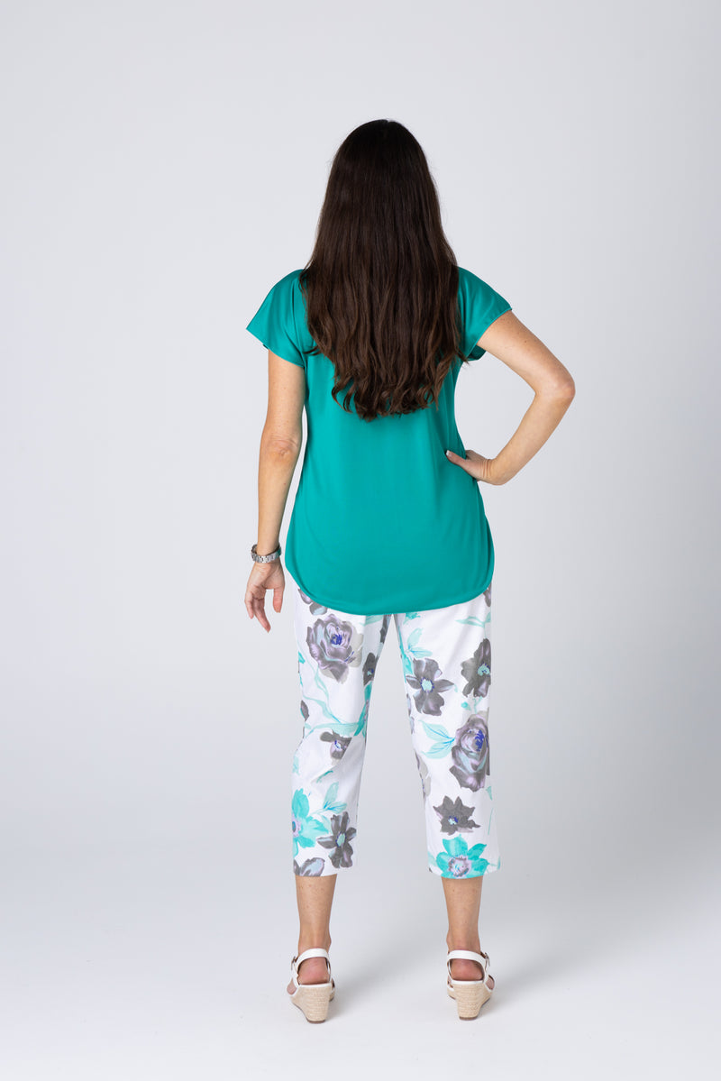 Dove Stretch Cotton Capri pants