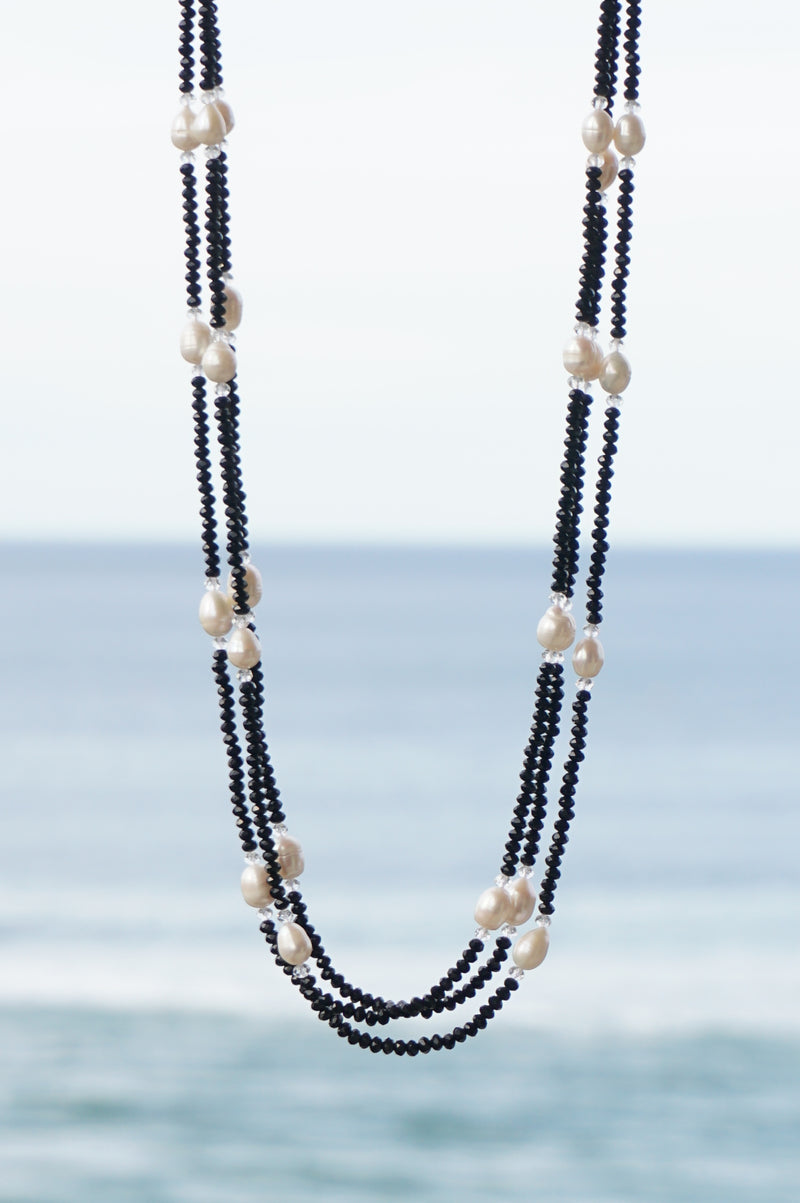 Freshwater Pearl and Crystal Layered Necklace