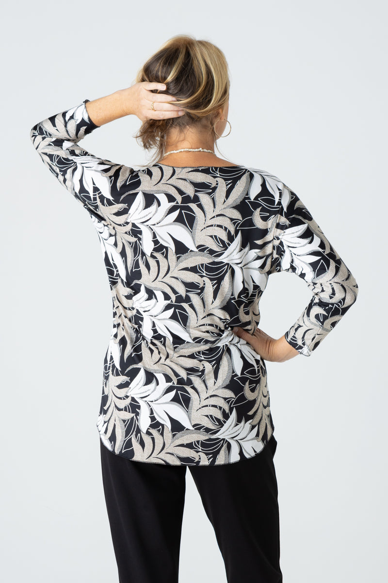 Giselle Print Jersey 3/4 Sleeve Top