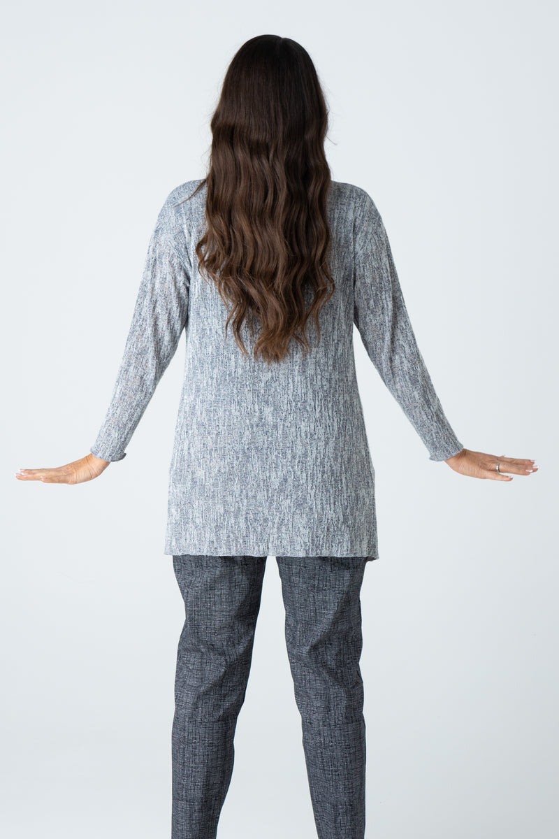Ink Poly Rayon Long Sleeve Cardigan