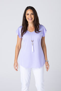 Lilac Activewear Short Sleeve Top