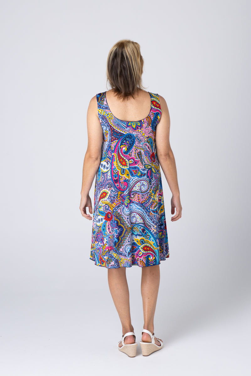 Rio Print Jersey Sleeveless Dress