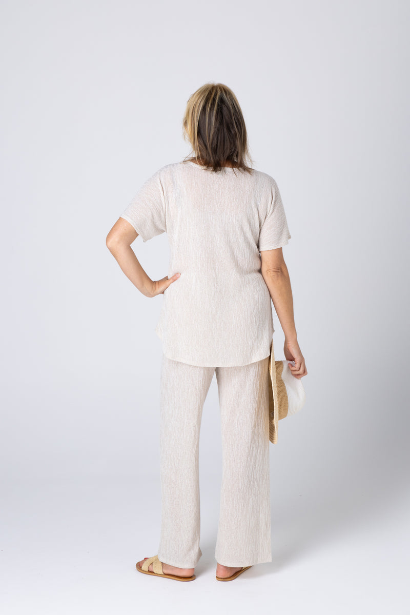 Sand Haven Poly/Rayon Knit Palazzo Pants